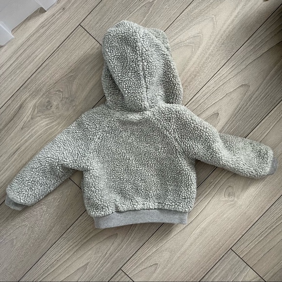 🐻 ❄️ EEUC GAP KIDS 3T TEDDY SHERPA LINED COLD CONTROL WINTER JACKET GREY - Picture 4 of 4